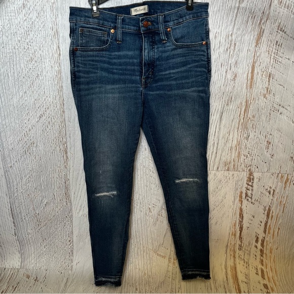 Madewell Denim - Madewell 9” High Rise Skinny Jeans Size 30 Dark Wash Stretch Denim Women’s